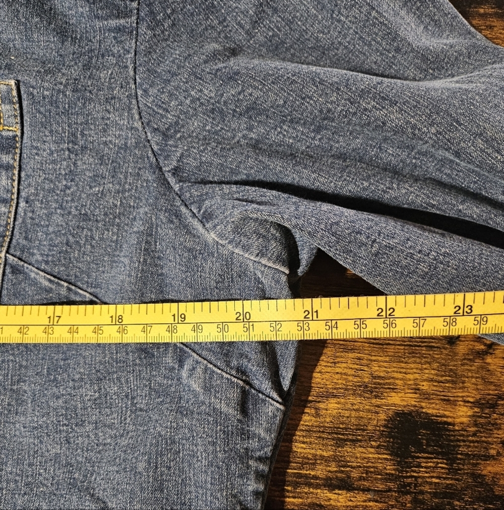 Facconable Denim Utility Work Jacket Large - image 5